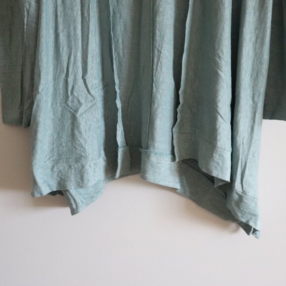 Tahari Womens Blue Sz M 100% Linen Open Front Lightweight Cardigan Sweater - Picture 7 of 9